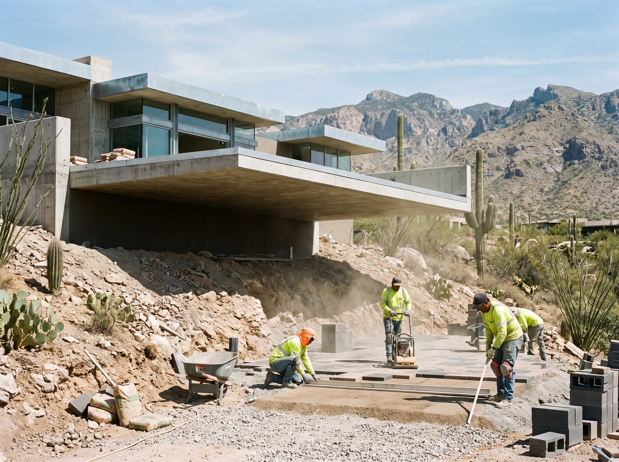 Hillside custom home in the Catalina Foothills
